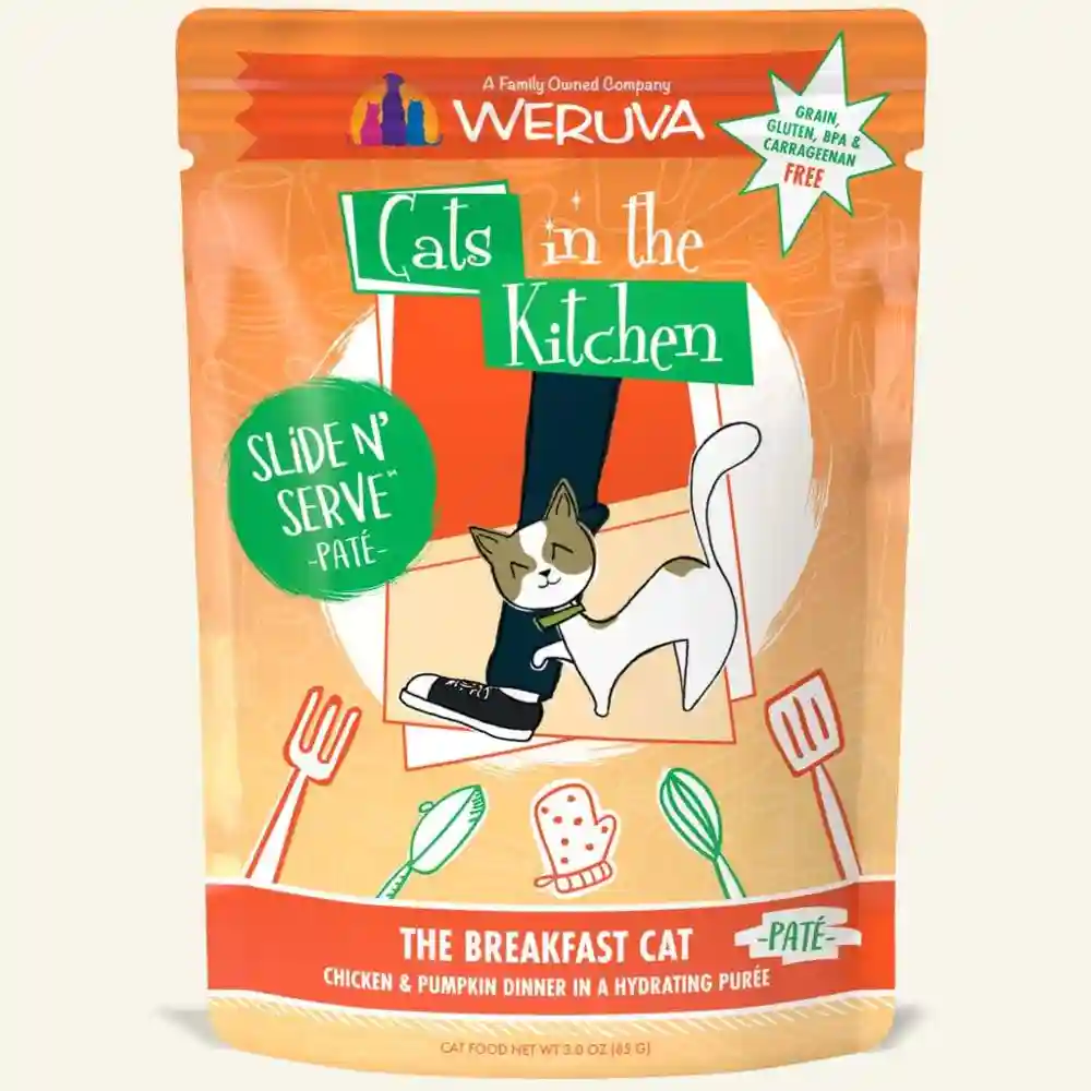 "the Breakfast Cat" Chicken & Pumpkin Slide 'n Serve Pouch 3-oz