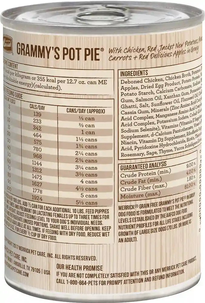 Grain-free Grammy's Pot Pie Recipe Canned Dog Food 13.2-oz