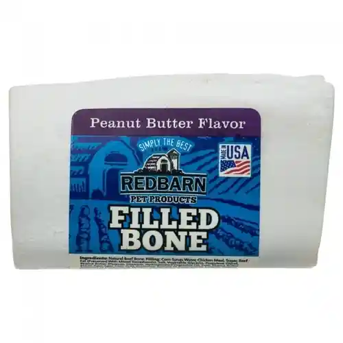 Redbarn Natural Dog Treat Filled Bone With Peanut Butter 3"