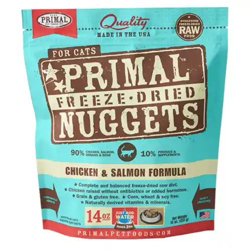 Freeze Dried Nuggets Grain Free Chicken & Salmon Formula Cat Food 14-oz