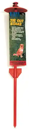 Dog Tie Out Stakes For Hard Soil, Dome Stake, 20" For Hard Ground