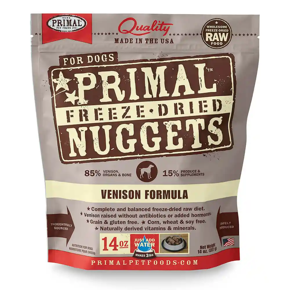 Freeze Dried Nuggets Grain Free Venison Formula Complete Diet For Dogs 14-oz