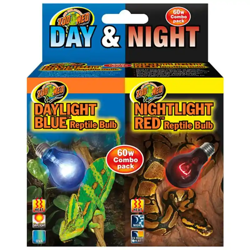 Zoomed Day/night Reptile Bulb Combo 60 Watt