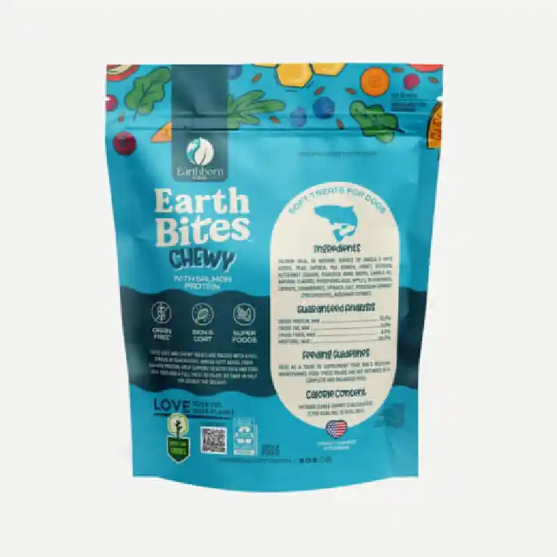 Holistic Earthbites Chewy Grain Free Bites Salmon 7-oz