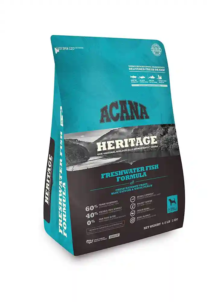 Heritage Dry Dog Food, Freshwater Fish, Biologically Appropriate & Grain Free 4.5-lb