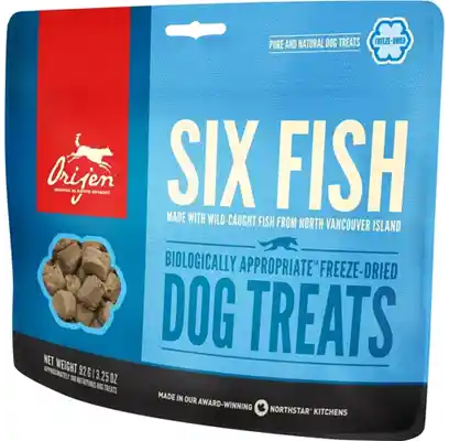 Freeze-dried Dog Treats, Six Fish, Biologically Appropriate & Grain Free 1.5-oz