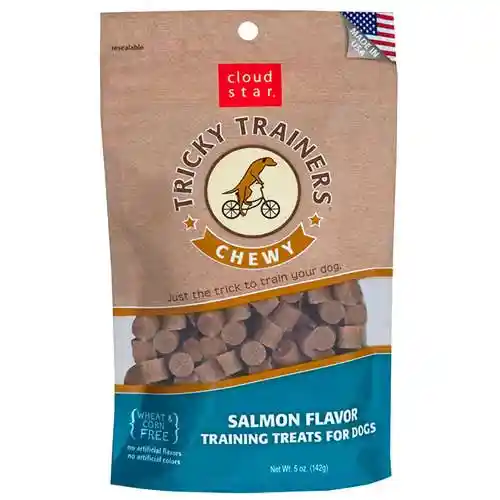 Chewy Tricky Trainers Salmon Dog Treats 5-oz
