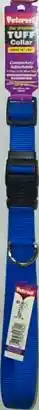 Adjustable Dog Collar With Plastic Buckle, Blue, 1" X 18" - 26"
