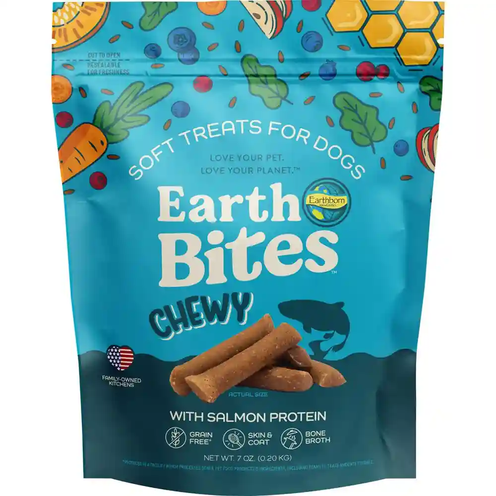Holistic Earthbites Chewy Grain Free Bites Salmon 7-oz