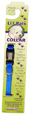 Adjustable Dog Collar, Blue, 3/8" X 06"-08"