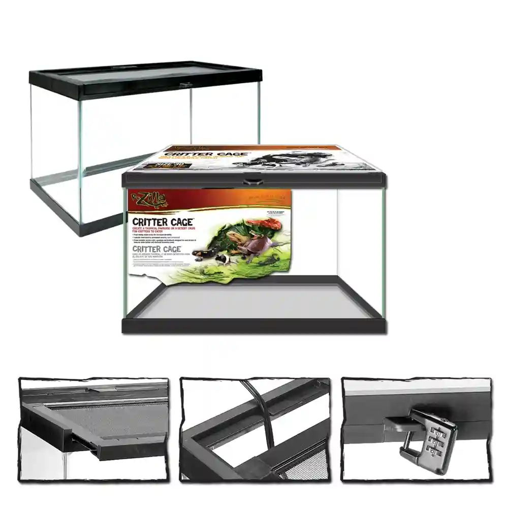 Zilla Black Critter Cage 10 Gallon