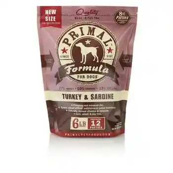 Raw Frozen Canine Turkey & Sardine Formula Nuggets Dog Food 6-lb
