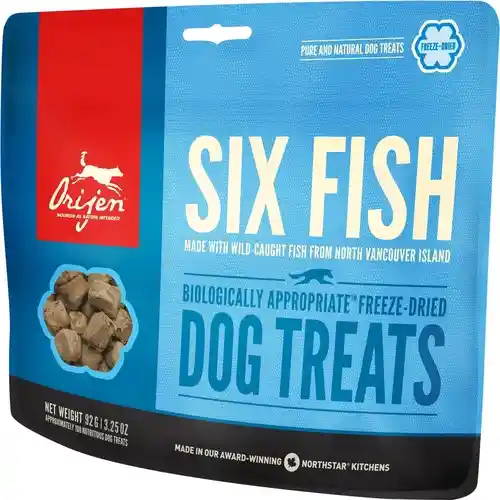 Freeze-dried Dog Treats, Six Fish, Biologically Appropriate & Grain Free 1.5-oz