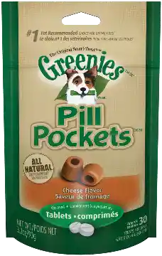 Pill Pockets Tablet Size Soft Dog Treats Cheese - 3.2oz Pouch