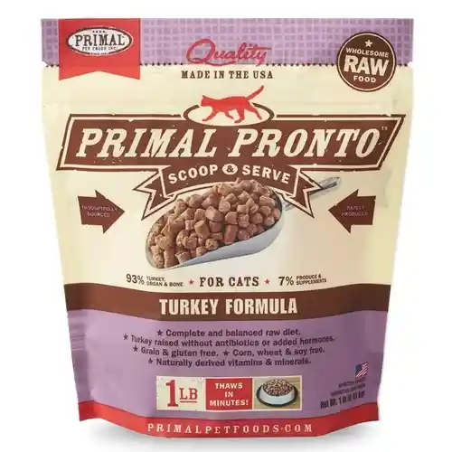 Pronto Raw Turkey Frozen Cat Food 1-lb