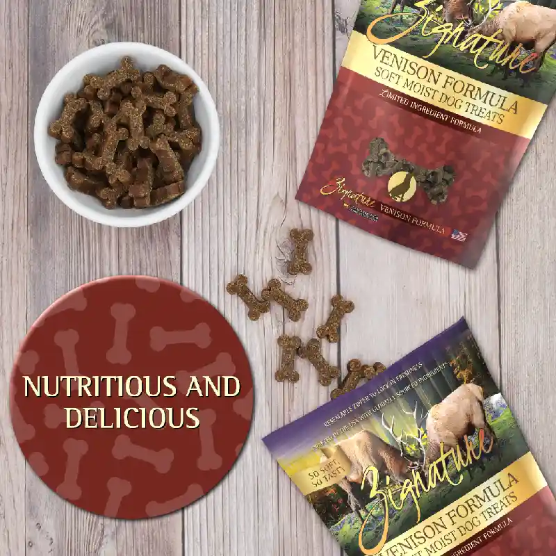Zignature Dog Treat Soft Moist Venison 4 Oz Hearts