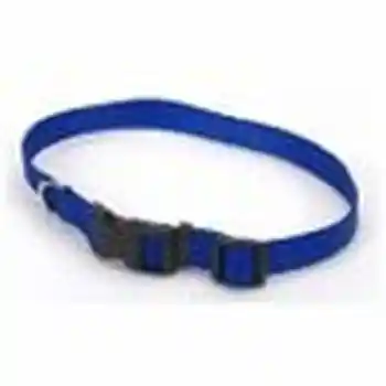 Adjustable Dog Collar With Plastic Buckle, Blue, 5/8" X 10"-14"