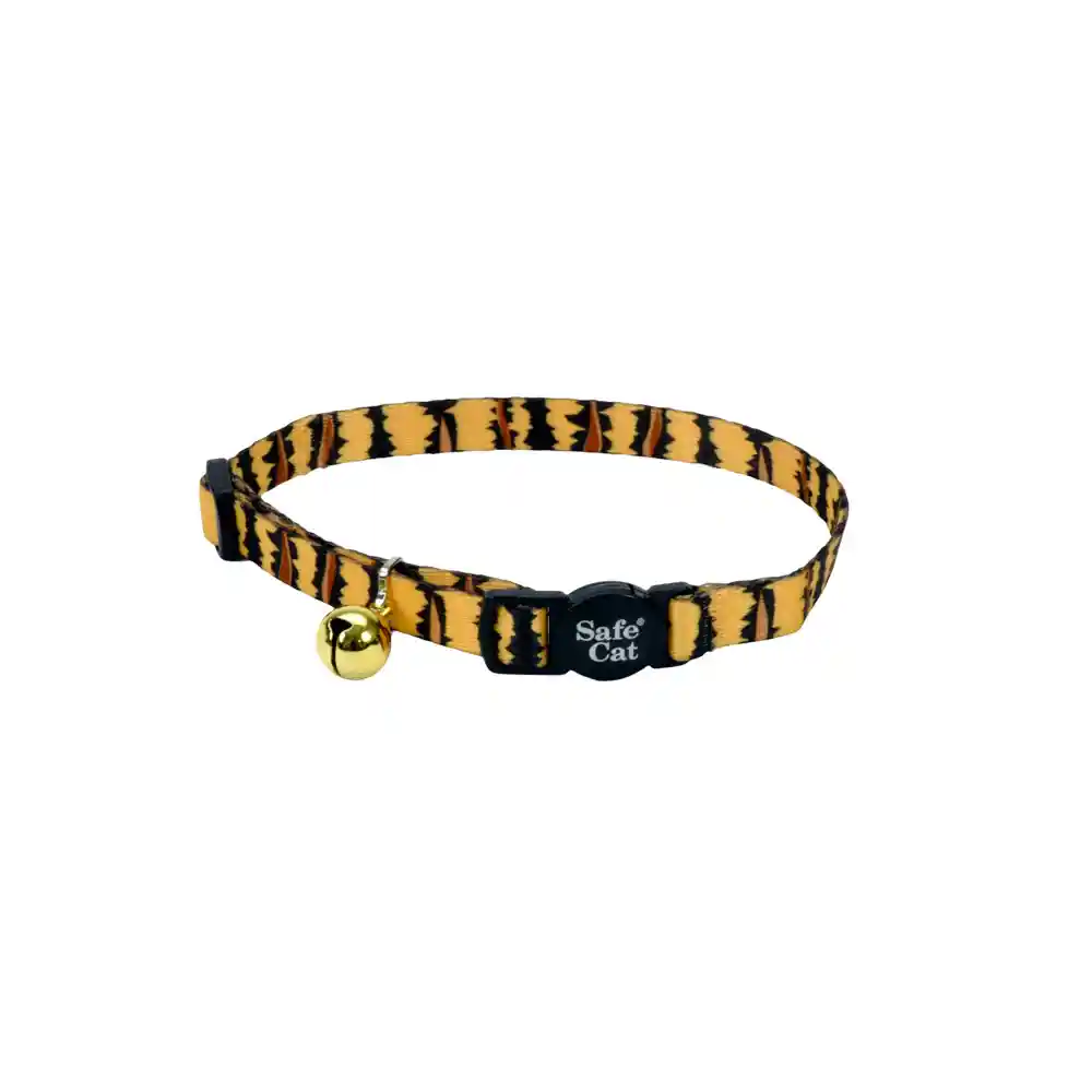 Fashion Adjustable Breakaway Cat Collar, Tiger, 3/8" X 08"-12"