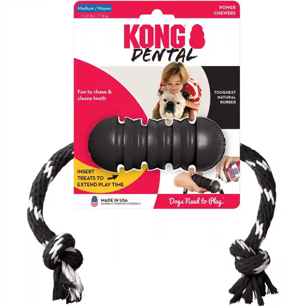 Kong Xtreme Dental With Rope Medium