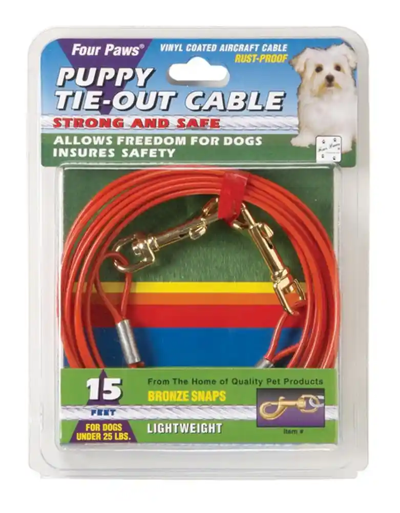 Cable Tie Out Puppy Lightweight 25 Lbs 15'