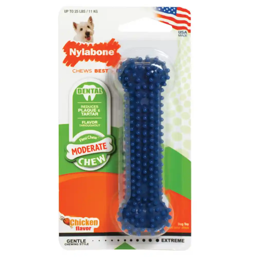 Flexichew Dental Chew Bone Dog Toy Wolf