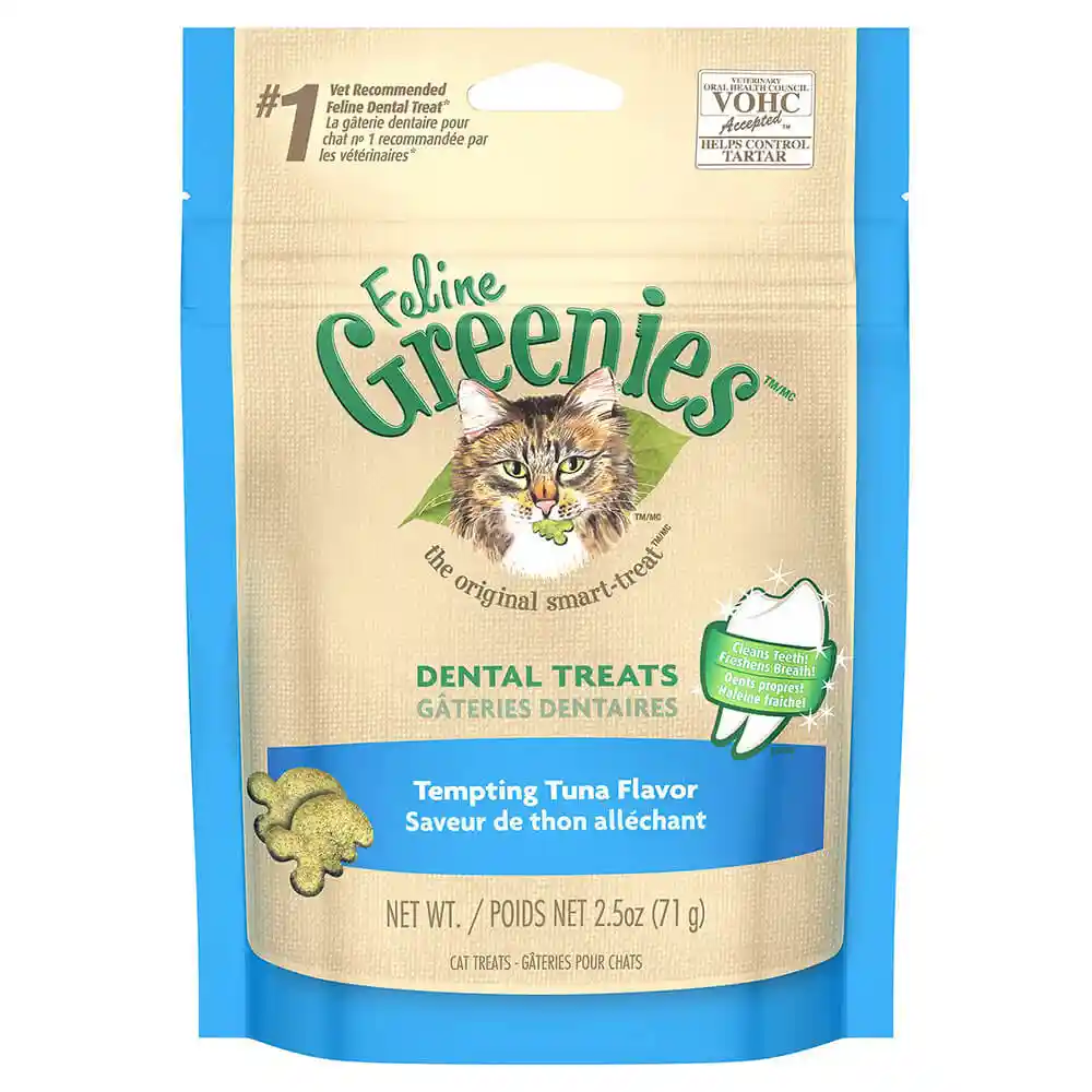 Feline Dental Tempting Tuna Flavor Cat Treats 2.5-oz