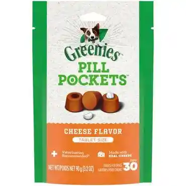 Pill Pockets Tablet Size Soft Dog Treats Cheese - 3.2oz Pouch