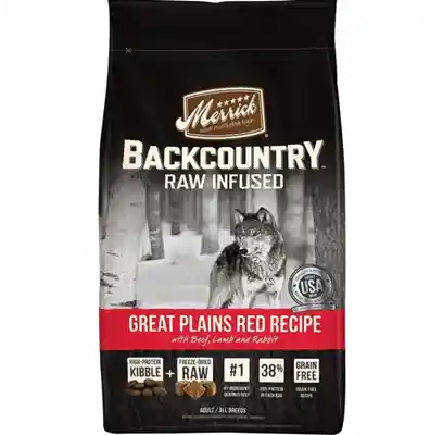 Backcountry Raw Infused Grain Free Great Plains Red Recipe Dry Dog Food 12-lb