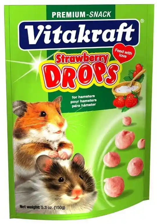 Vita Hamster Yogurt Drops Strawberry 5.3 Oz