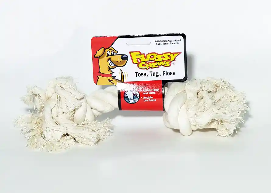 Flossy Chews Rope Bone White X-large