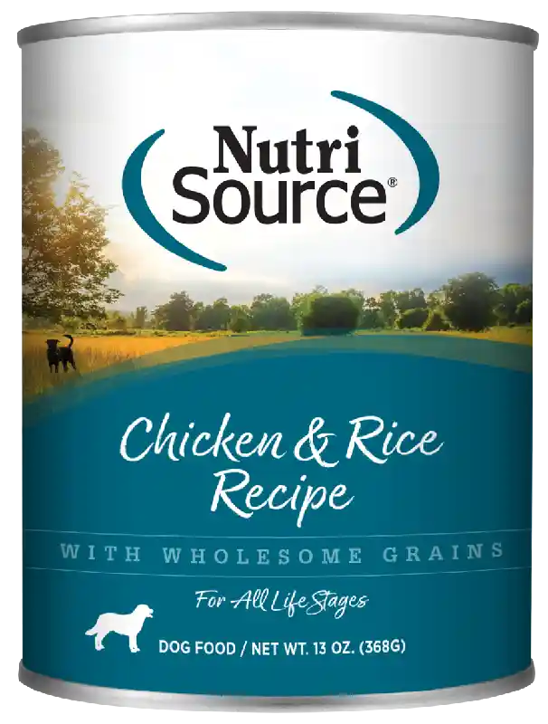 Nutrisource Dog Chicken Rice Can 12.3oz 12/cs