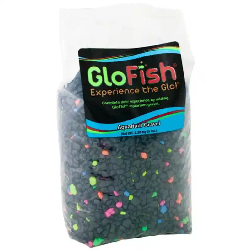Glofish Gravel Black With Flo Highlights 5lb 6cs