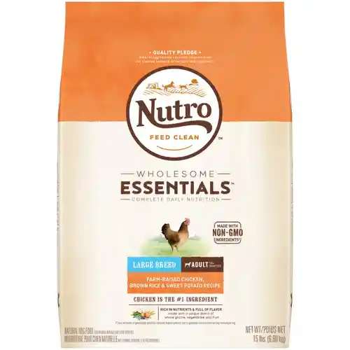 Lg Breed Chk/rice/oatmeal 15#