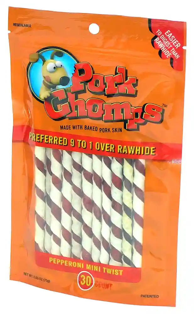 Pork Chomps Pepperoni 30ct