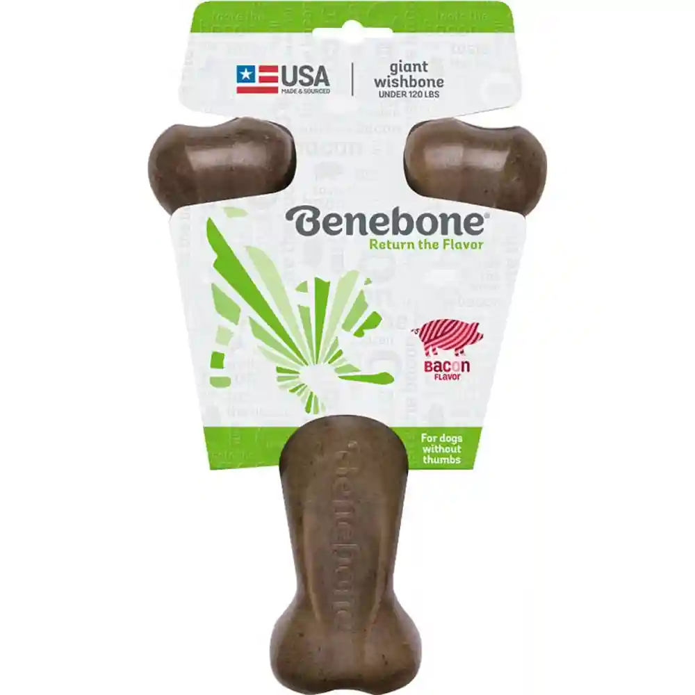 Benebone Wishbone Dog Chew Bacon Giant