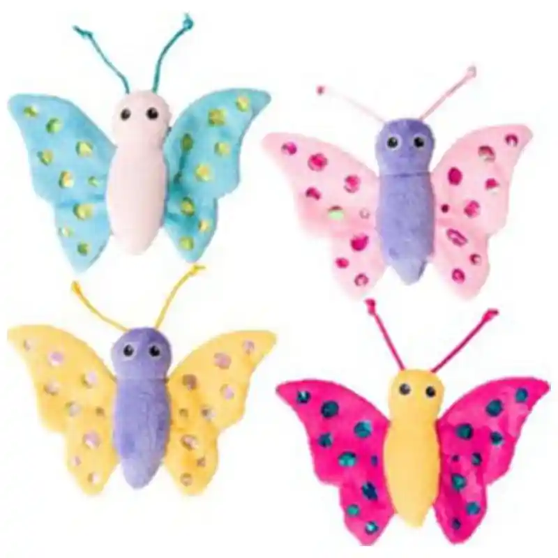 Shimmer Glimmer Butterfly W/catnip Cat Toy Assorted 5.5in