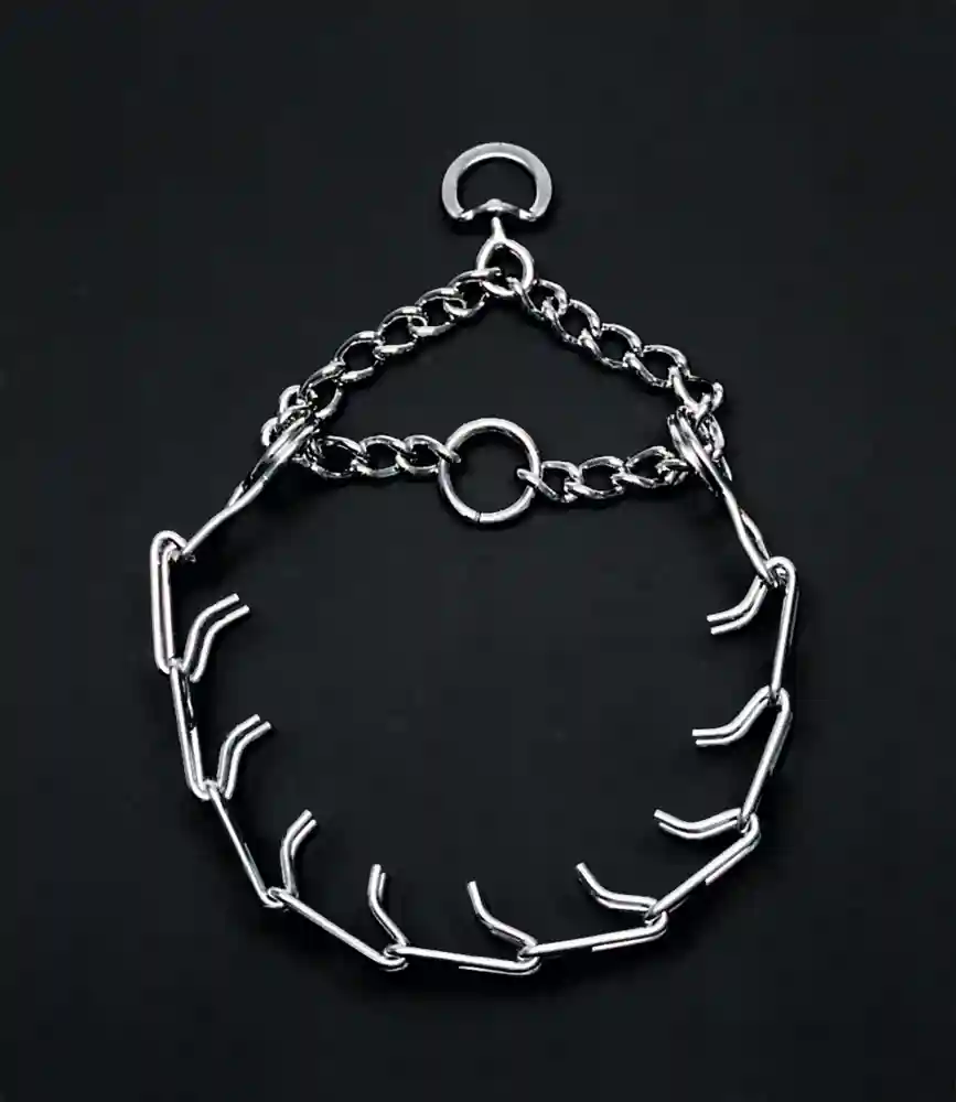 Dog Prong Training Collar, Chrome, 4.0 Mm X 22"