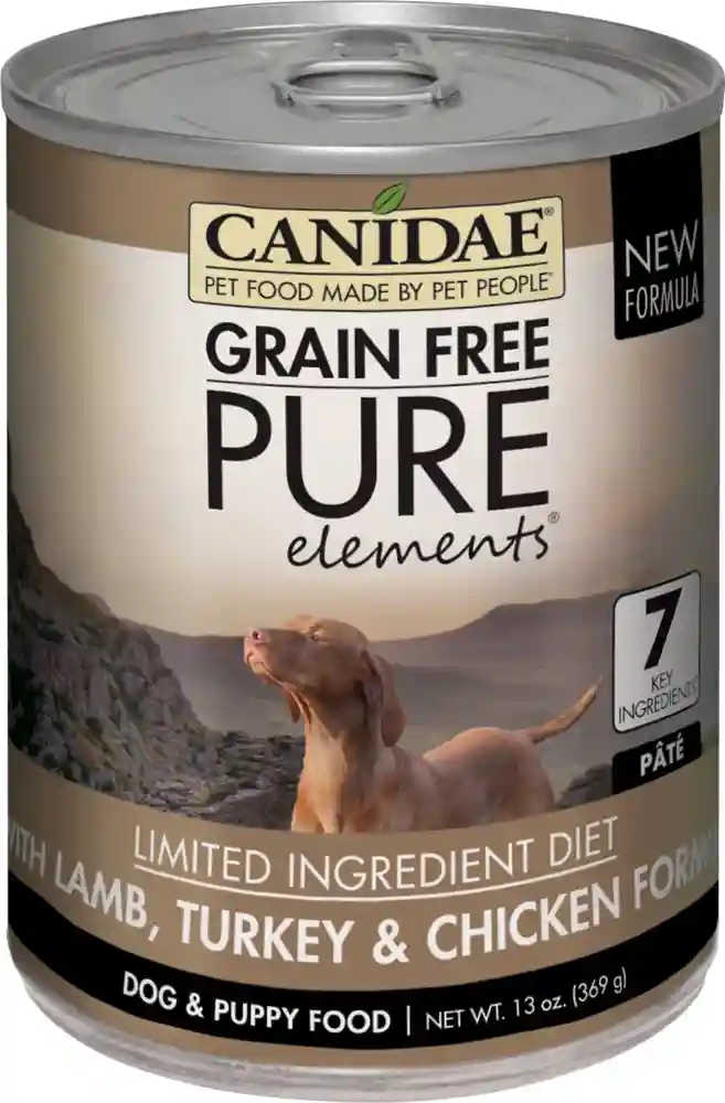 Grain-free Pure Elements Lamb, Turkey & Chicken Formula Canned Dog Food 13.2-oz