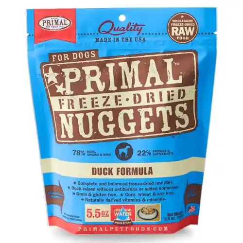 Freeze Dried Nuggets Grain Free Duck Formula Dog Food 5.5-oz