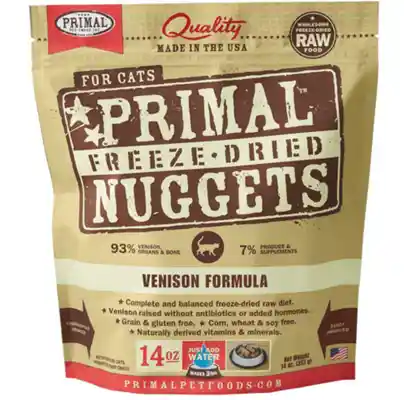Freeze Dried Nuggets Venison Formula Complete Diet For Cats 14-oz