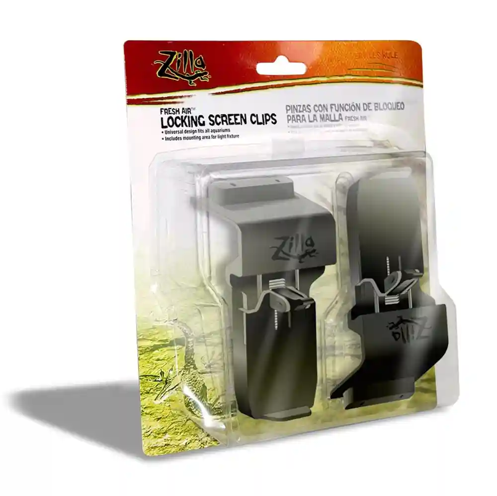 Locking Screen Clips 1 Pair Black Medium