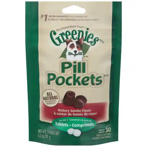 Pill Pockets Canine Hickory Smoke Flavor Dog Treats For Tablets 3.2-oz