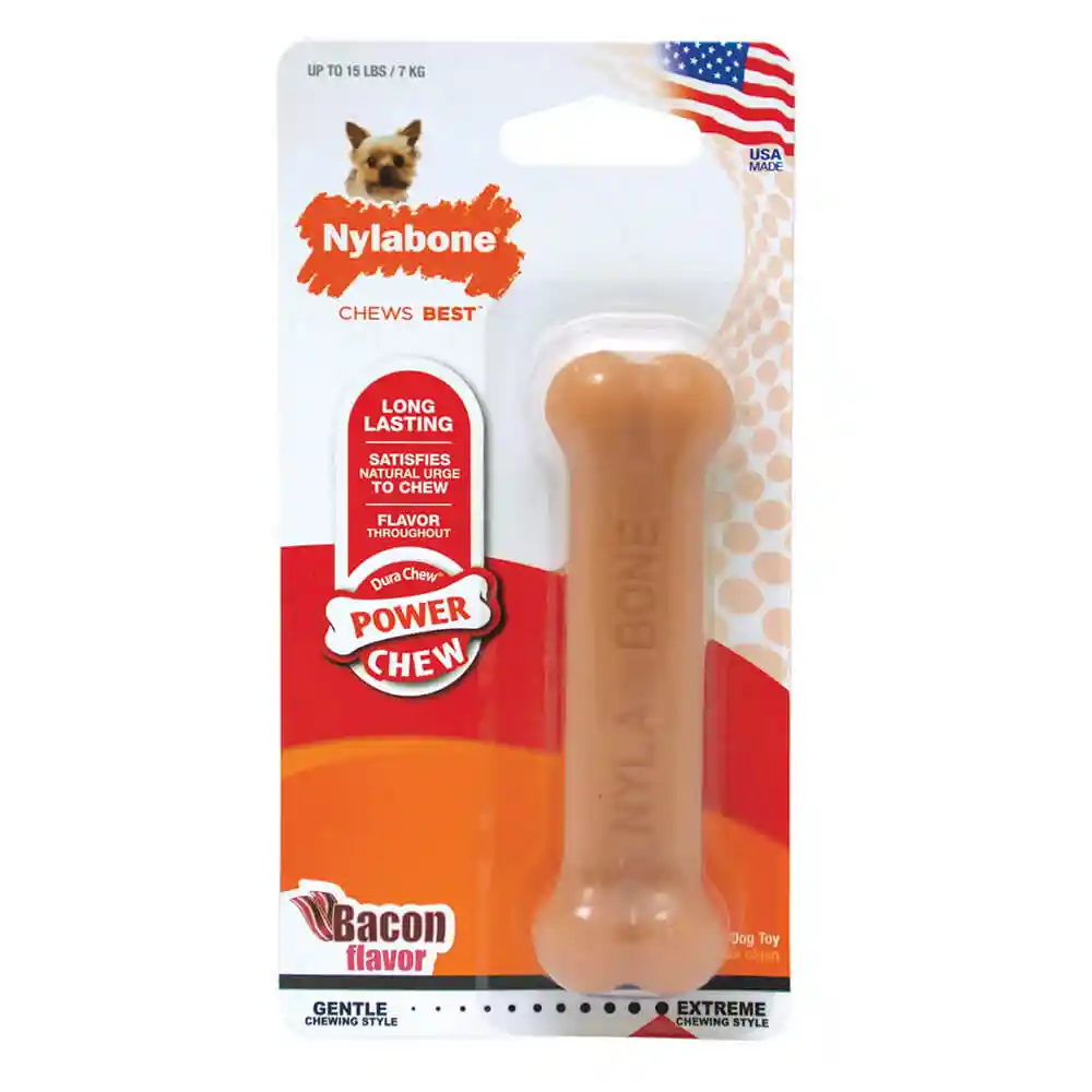 Nylabone Durable Bacon Flavored Bone Petite