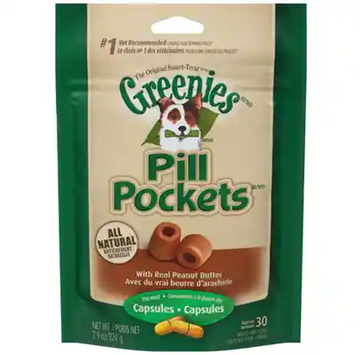 Pill Pockets Canine Peanut Butter Dog Treats For Capsules 7.9-oz