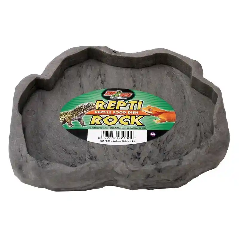 Zoomed Repti Rock Food Dish Medium