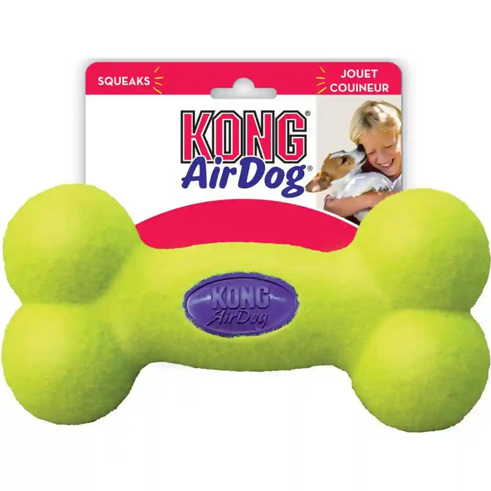 Air Kong Squeaker Bone Medium Yellow