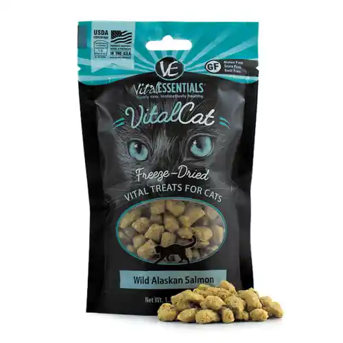 Vital Cat Freeze Dried Grain Free Wild Alaskan Salmon Cat Treats 1.1-oz