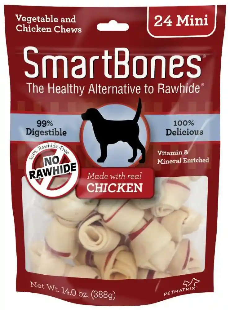 Chicken Mini Chew Bones Dog Treats 8-pack