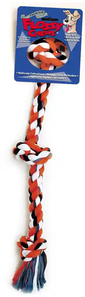 Flossy Chews Three Knot Tug Multi Medium