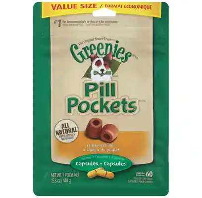 Pill Pockets Canine Chicken Flavor Dog Treats For Capsules 15.8-oz